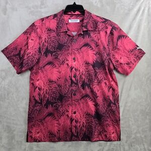 Tommy Bahama‎ Island Zone Mens Medium Red Floral Short Sleeve Button Up Shirt